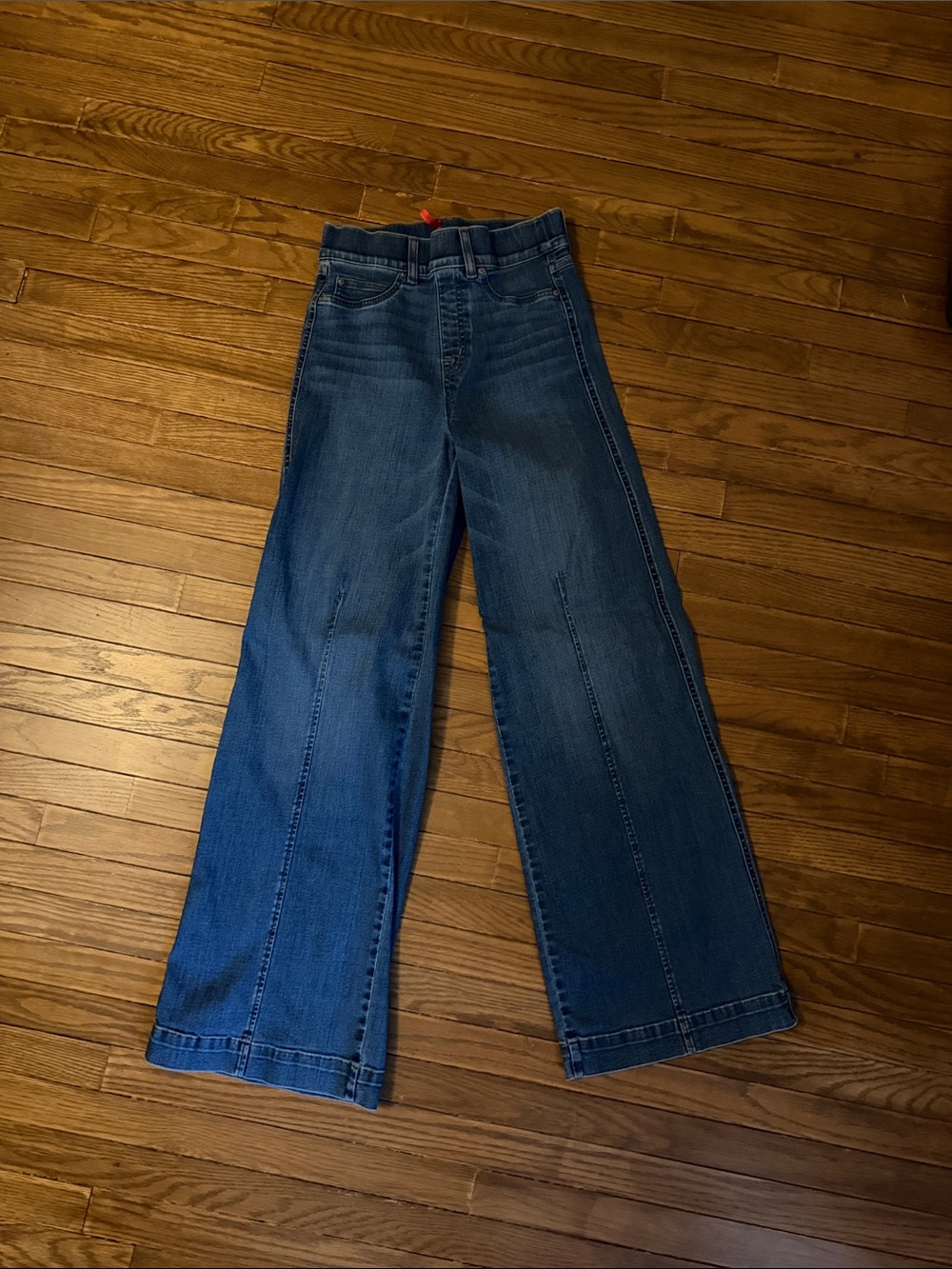 SPANX Women's Wide Leg Jeans - Dark Blue Denim Size SM